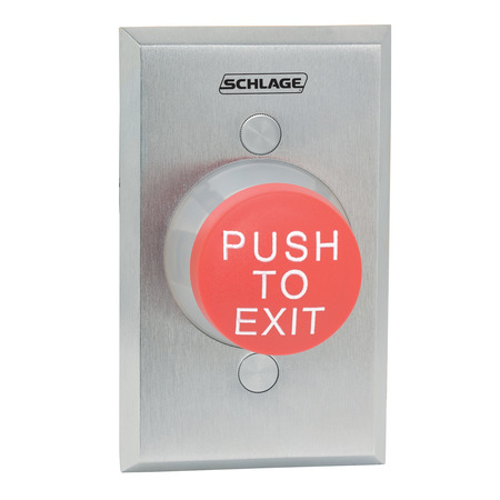 SCHLAGE ELECTRONICS 620 Series, Single Gang Mount Delayed Action Pushbutton, Satin Chrome 621RD EX DA SF-626